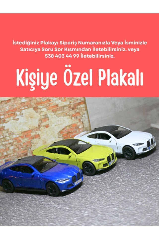 WELLY BMW M4 3LÜ METAL ARABA BEYAZ-YEŞİL-MAVİ