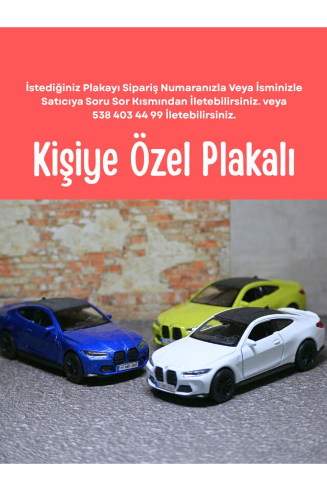 WELLY BMW M4 3LÜ METAL ARABA BEYAZ-YEŞİL-MAVİ