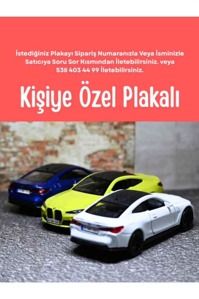WELLY BMW M4 3LÜ METAL ARABA BEYAZ-YEŞİL-MAVİ