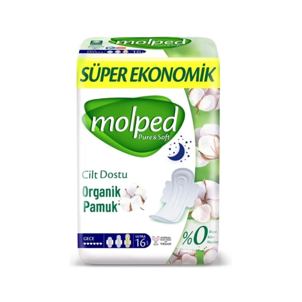 Molped Pure & Soft Gece 16lı Hijyenik Ped