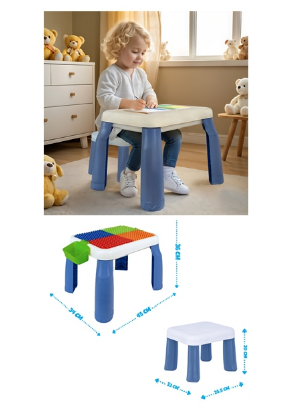 BÜYÜK SANDALYELİ Bİ-BLOKS MASASI - BLOKSUZ URT035-001