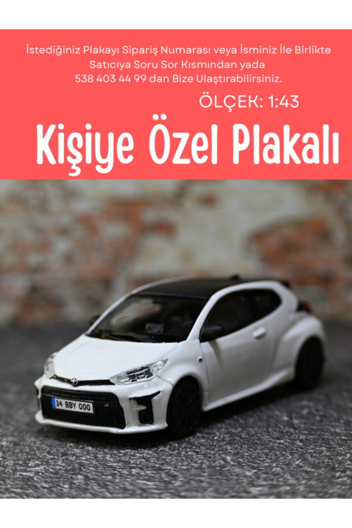 BRAGO 1:43 YARİS METAL ARABA BEYAZ
