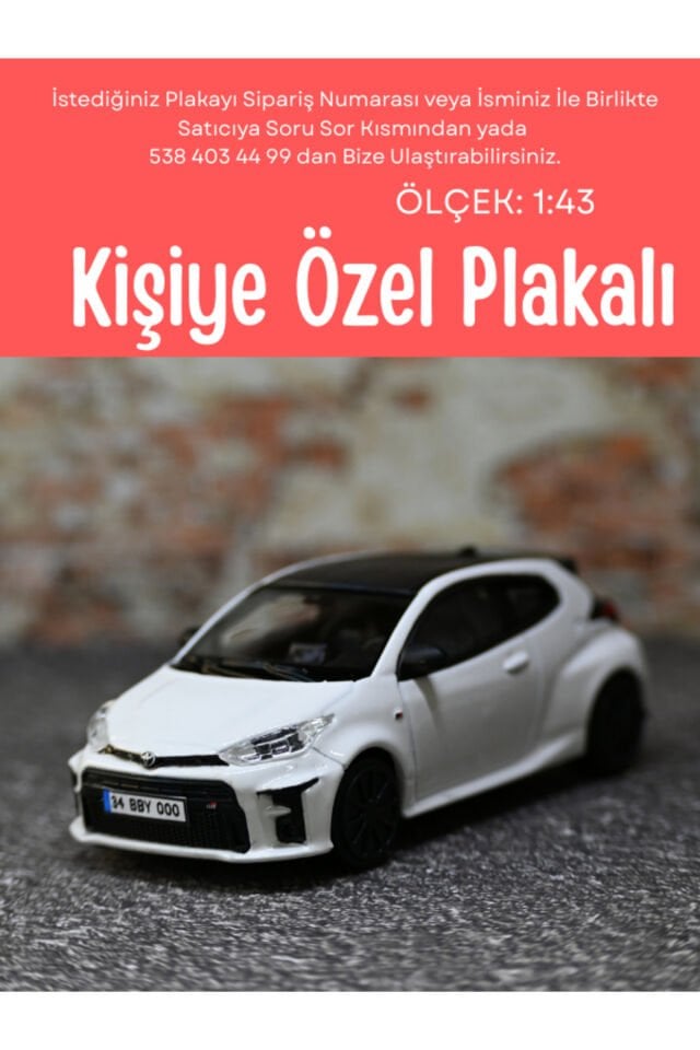 BRAGO 1:43 YARİS METAL ARABA BEYAZ