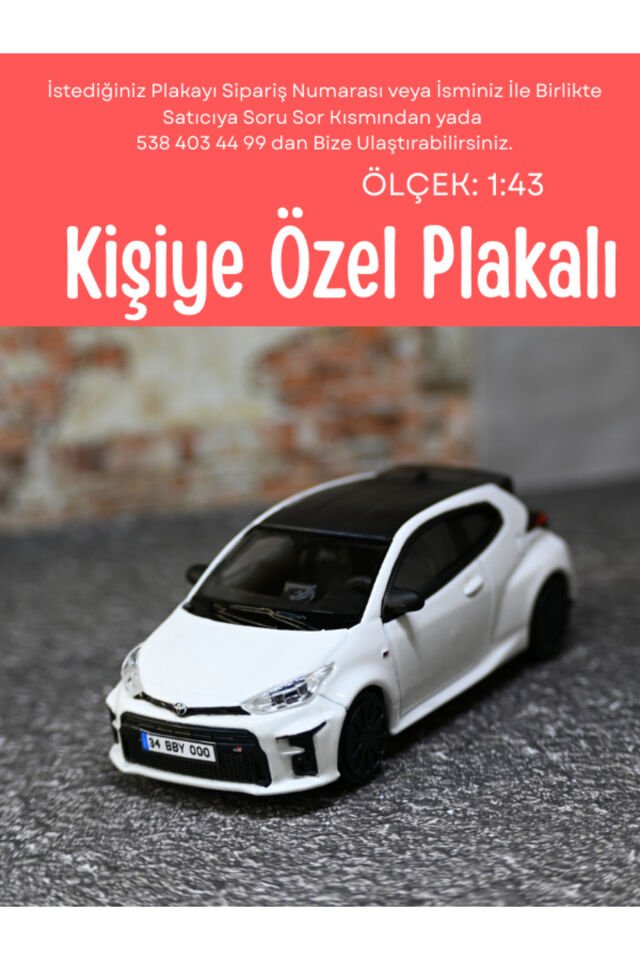 BRAGO 1:43 YARİS METAL ARABA BEYAZ