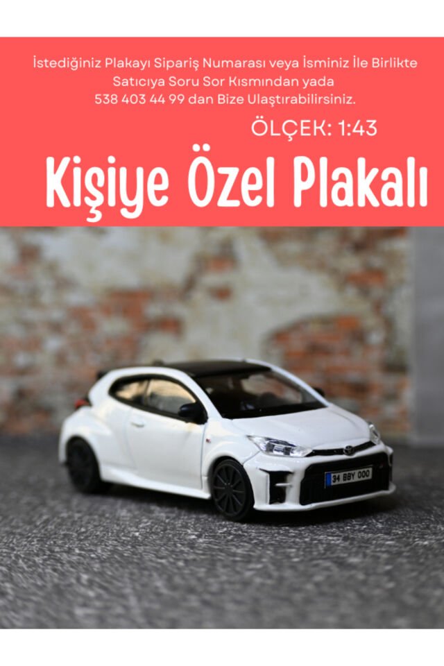 BRAGO 1:43 YARİS METAL ARABA BEYAZ
