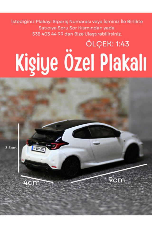BRAGO 1:43 YARİS METAL ARABA BEYAZ