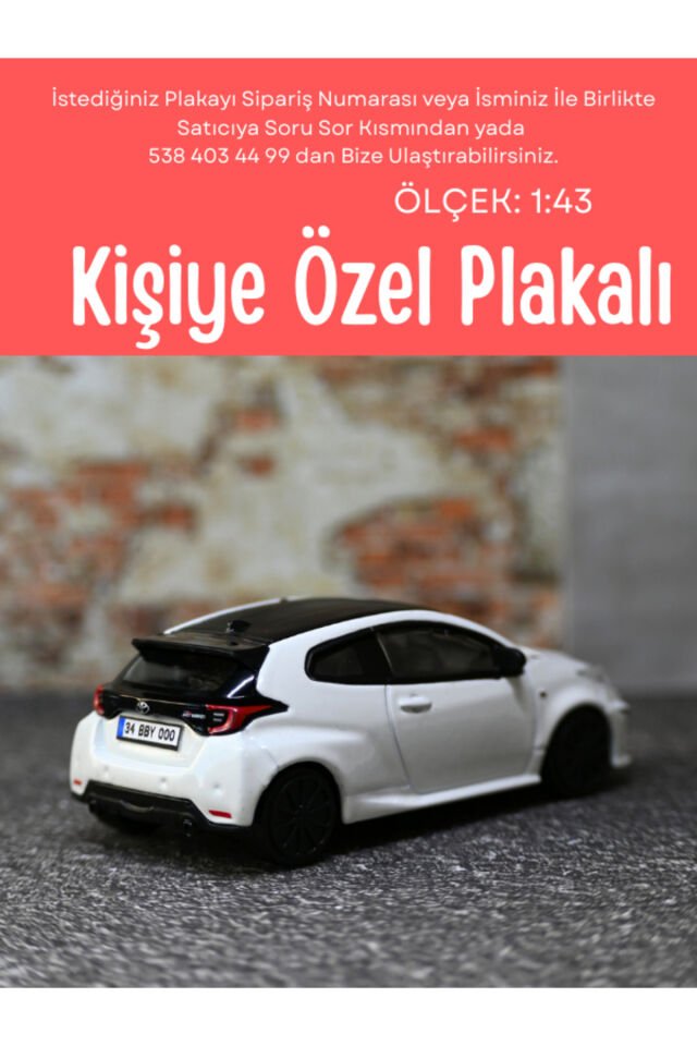 BRAGO 1:43 YARİS METAL ARABA BEYAZ
