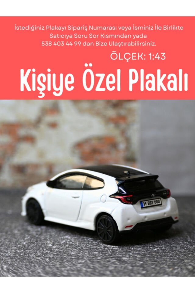 BRAGO 1:43 YARİS METAL ARABA BEYAZ