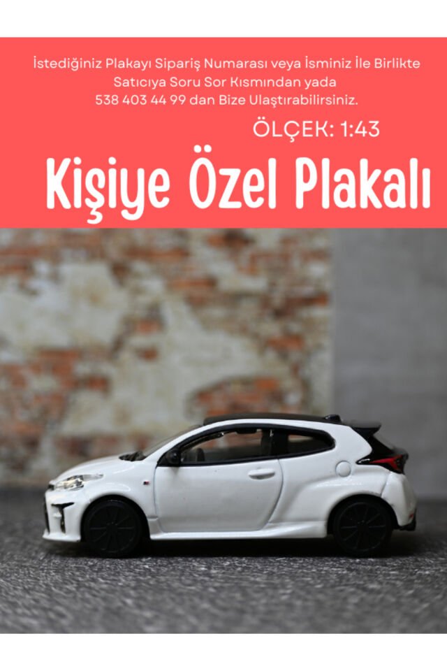 BRAGO 1:43 YARİS METAL ARABA BEYAZ