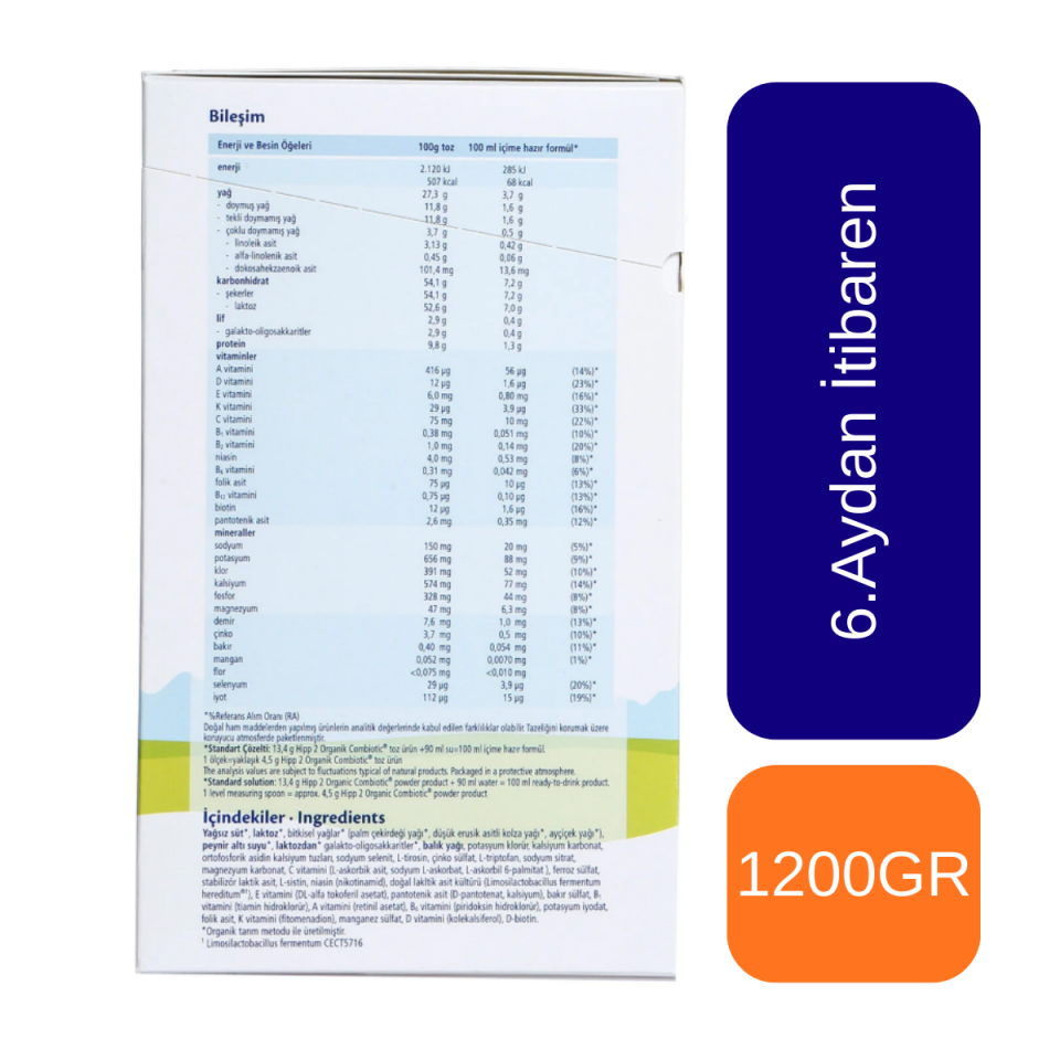 Hipp Combiotic Mama Devam Sütü No:2 1200gr