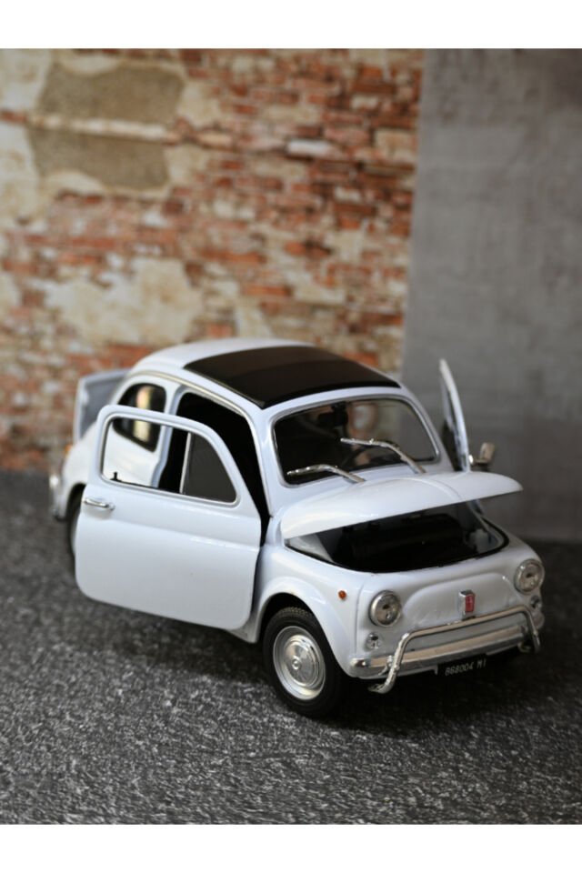 FİAT 500 KLASİK METAL ARABA BEYAZ