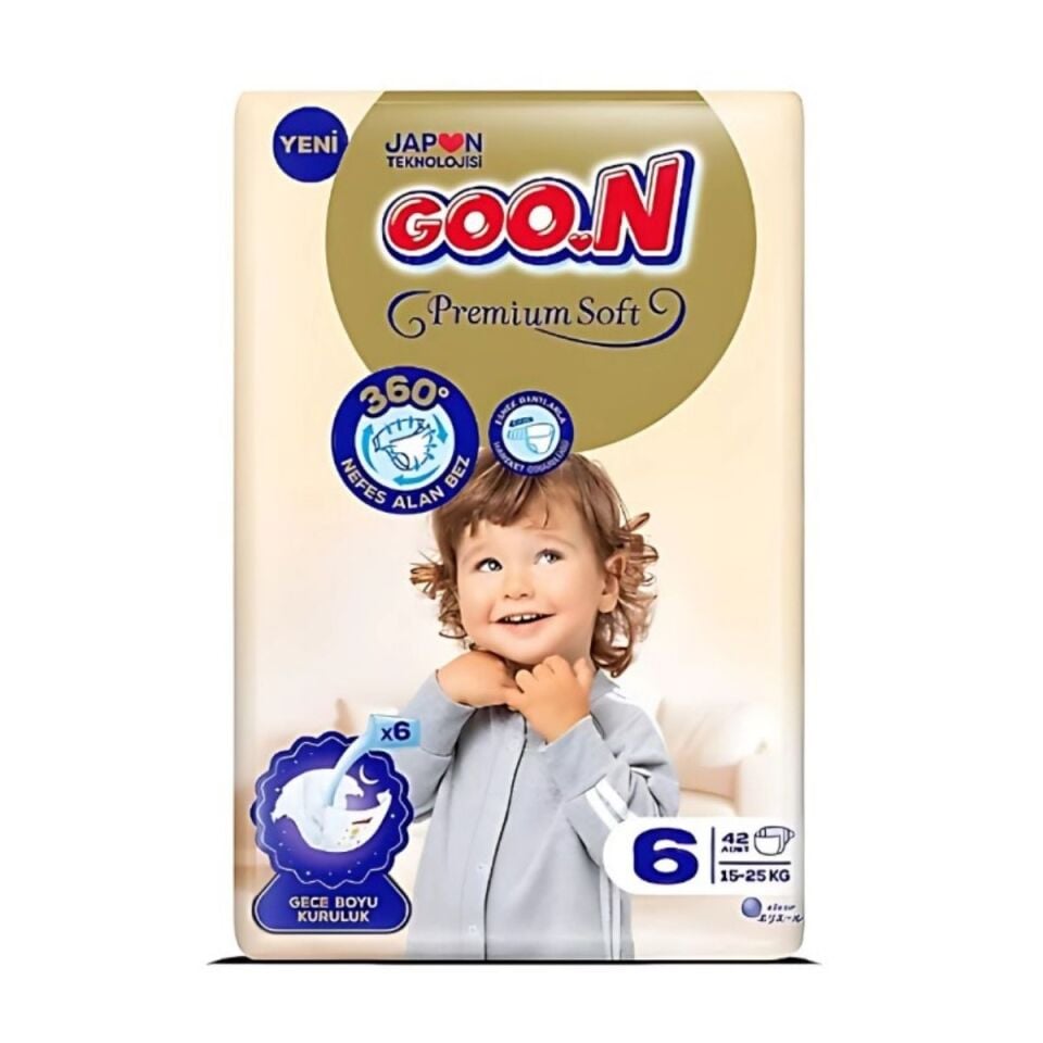 Goon Premium Aylık Fırsat Paketi Bebek Bezi 6 (XL) Beden-42 Adet