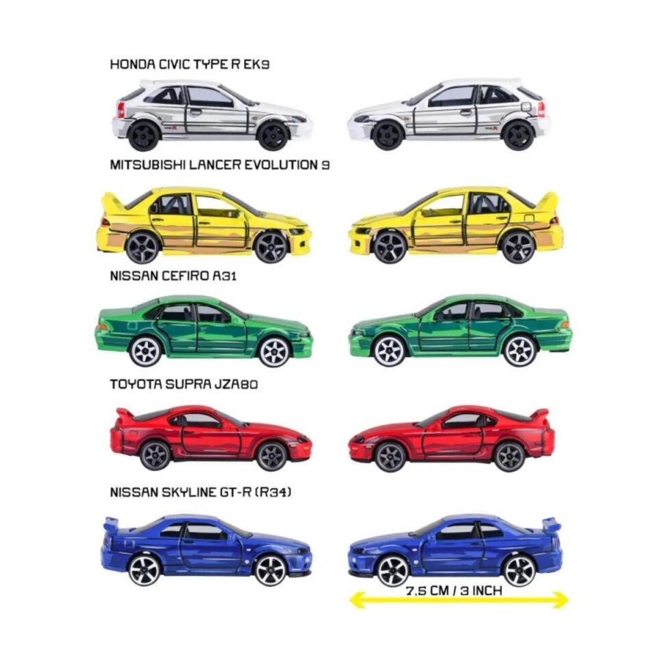 Majorette Jdm Legends Anime 5 li Paket