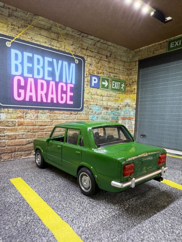 Murat 124 Metal Oyuncak Araba - Kişiye Özel Plakalı Işıklı Ve Sesli Yeşil