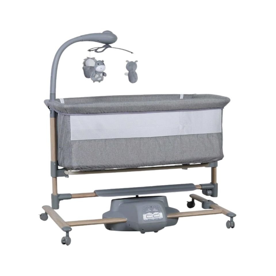 PREGO CARMELA ELEKTRİKLİ ANNE YANI BEŞİK GRİ 4091