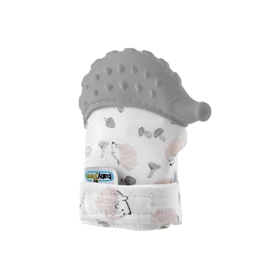 Babyjem 612  Diş Kaşıyıcı Eldiven Kirpi Gri