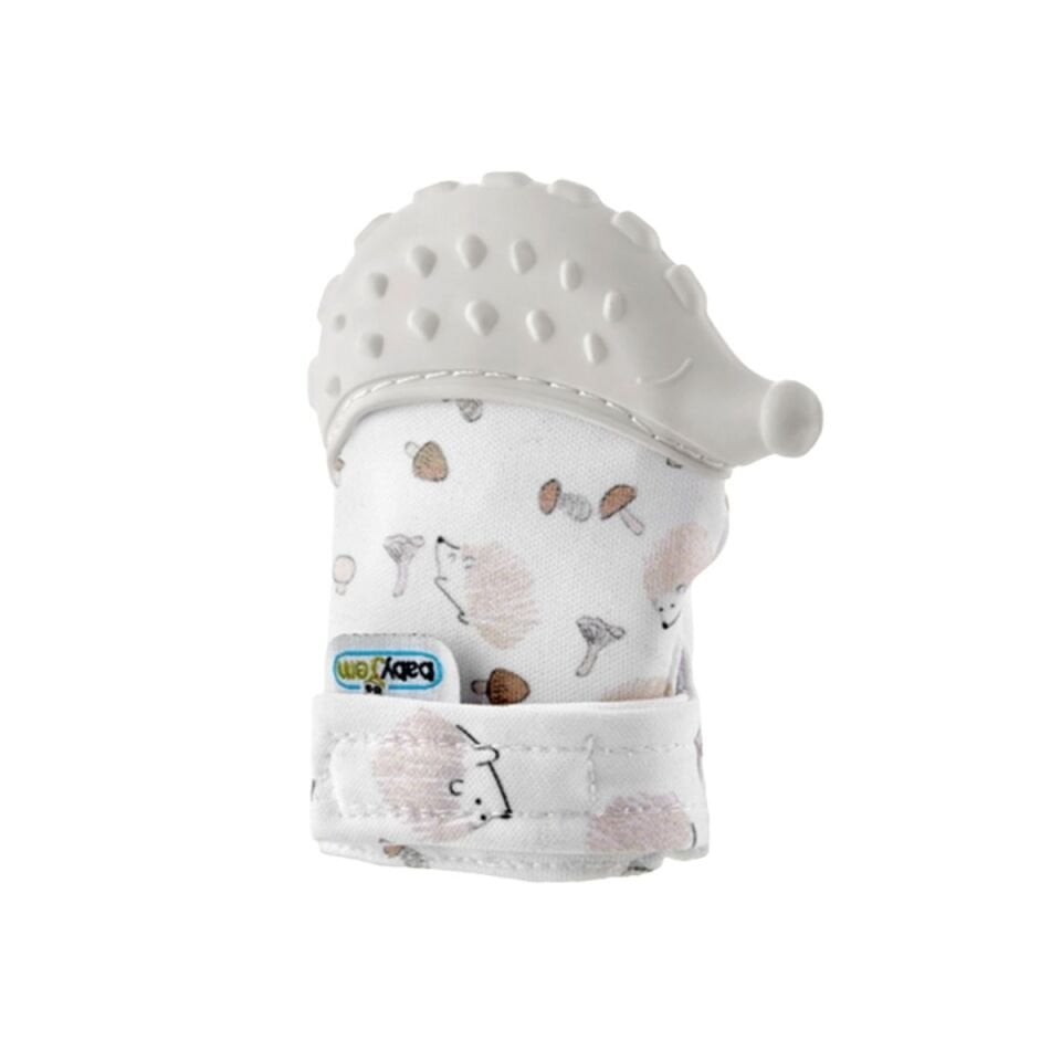 Babyjem 612  Diş Kaşıyıcı Eldiven Kirpi Gri