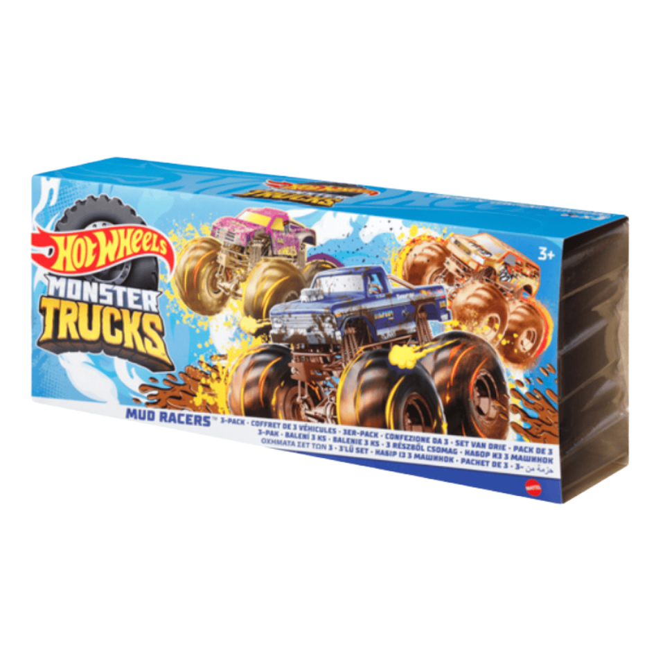 Hot Wheels Monster Trucks Mud Racers Vehicle 3'lü Paket
