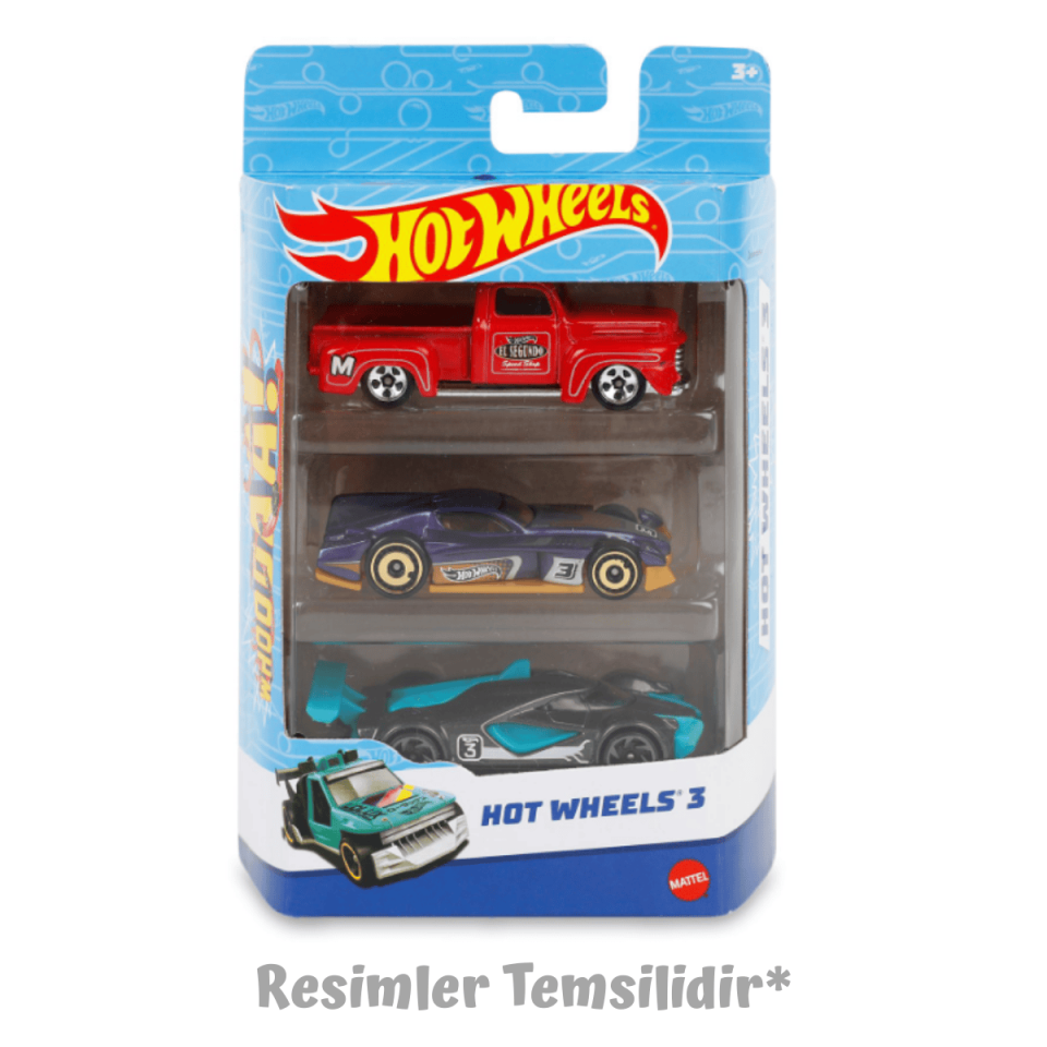 Hot Wheels 3'lü Araba Seti MTL-K5904