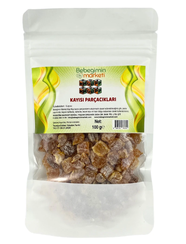 Bebeğimin Marketi KÜP-KÜP Kayısı Parçacıkları 100 Gr.