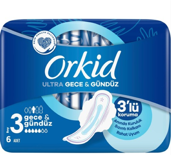 Orkid Gece Gündüz Ped No:3 6'li
