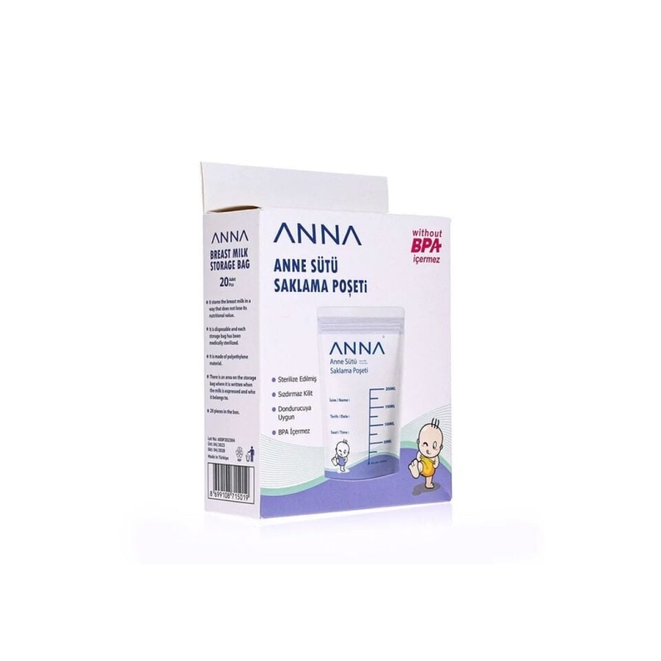 Anna Süt Saklama Poşeti 20li
