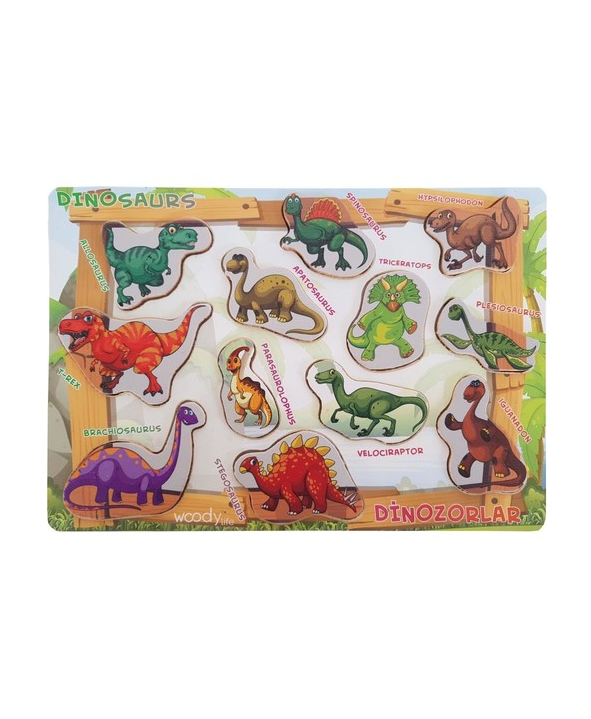Woodylife Dinazor Puzzle Ahşap Oyuncak 2140