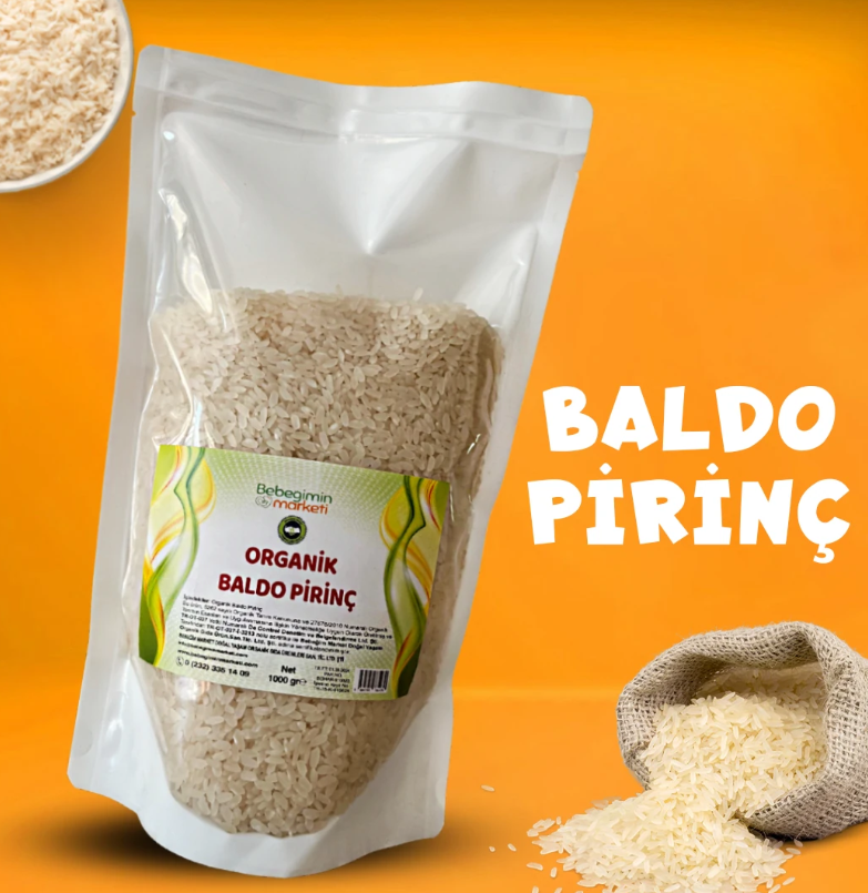 Bebeğimin Marketi Organik  Baldo Pirinç 1 kg