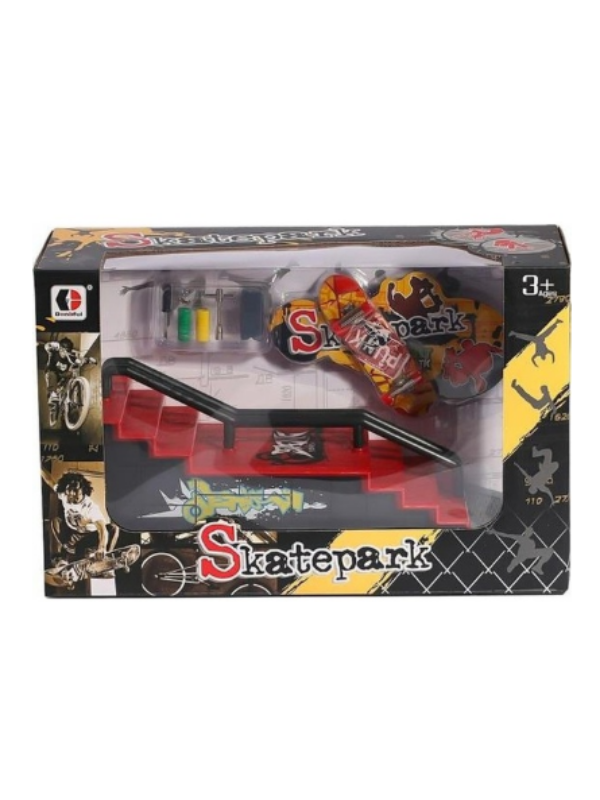 Skatepark Rampalı Parmak Kaykay Set Kutulu