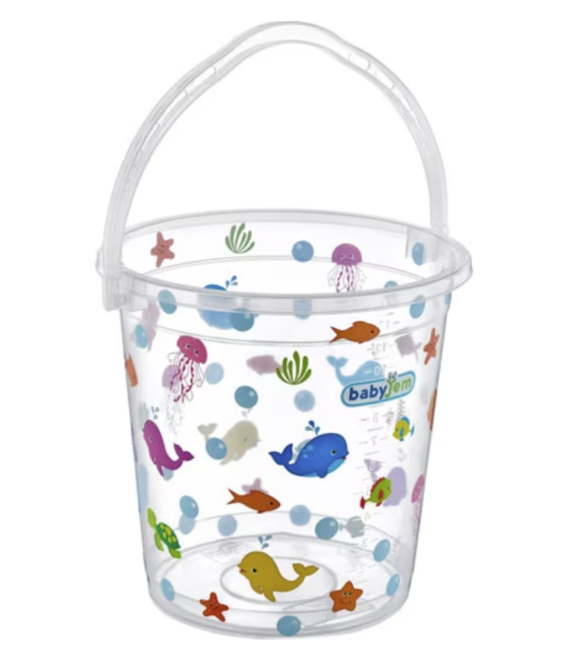 Babyjem Bebek Banyo Kovası Şeffaf Beyaz