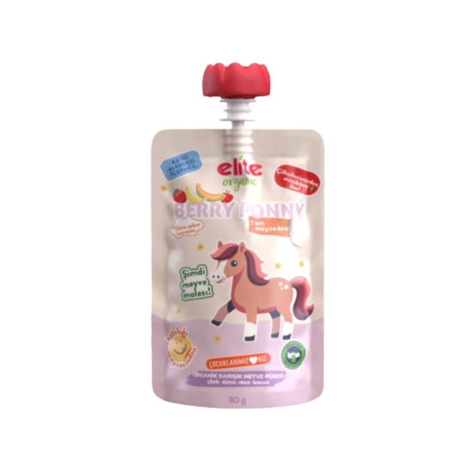 ELITE ORGANIC BERRY PONY MEYVE PÜRESİ 110 G