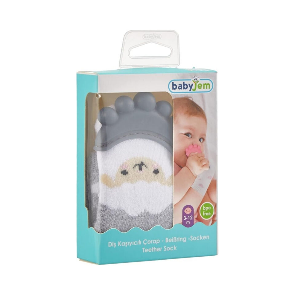 Babyjem Diş Kaşıyıcı Havlu Bebek  Çorap (06/12AY)