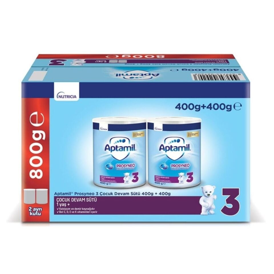 Aptamil 3 Prosyneo Devam Sütü 2x400 800 Gr
