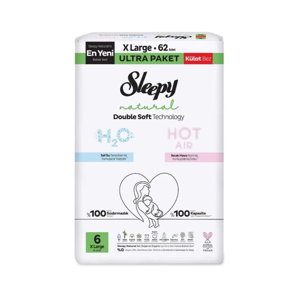 Sleepy Double Soft Natural Ultra Paket 6 (xl) Beden-62