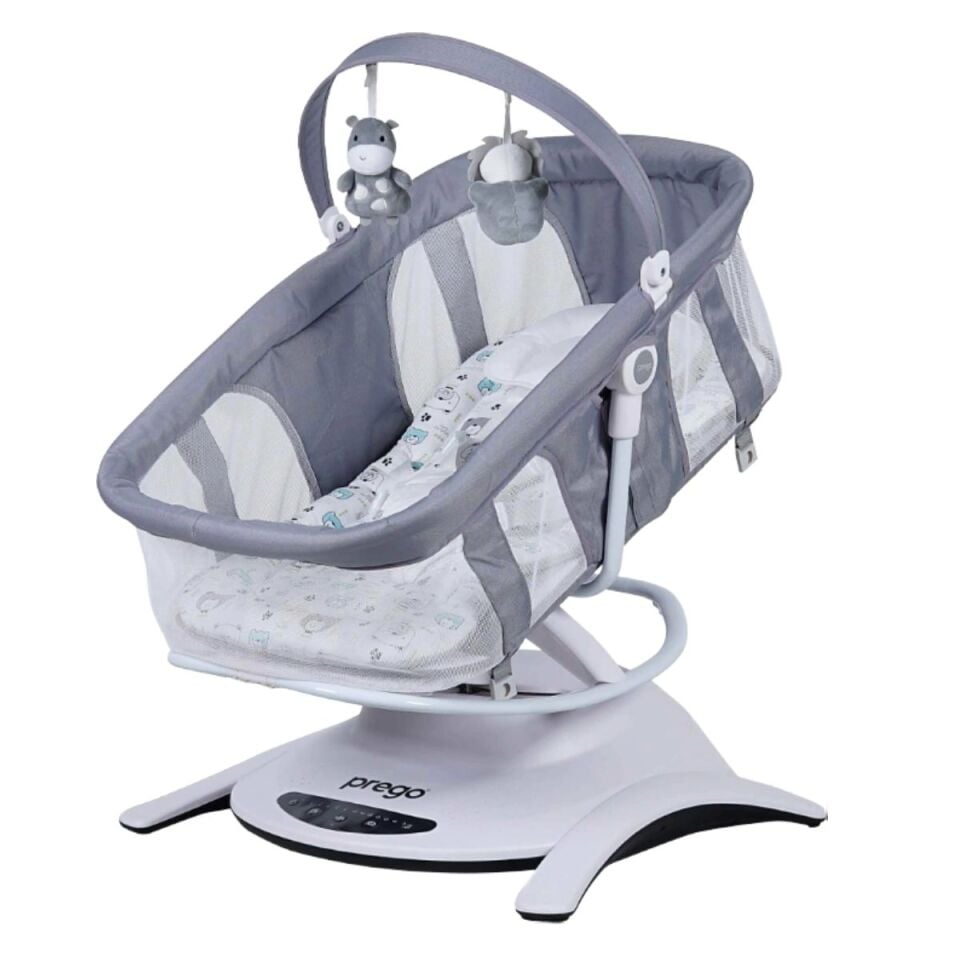 Prego Yummy Portbebeli Elektrikli Beşik Gri