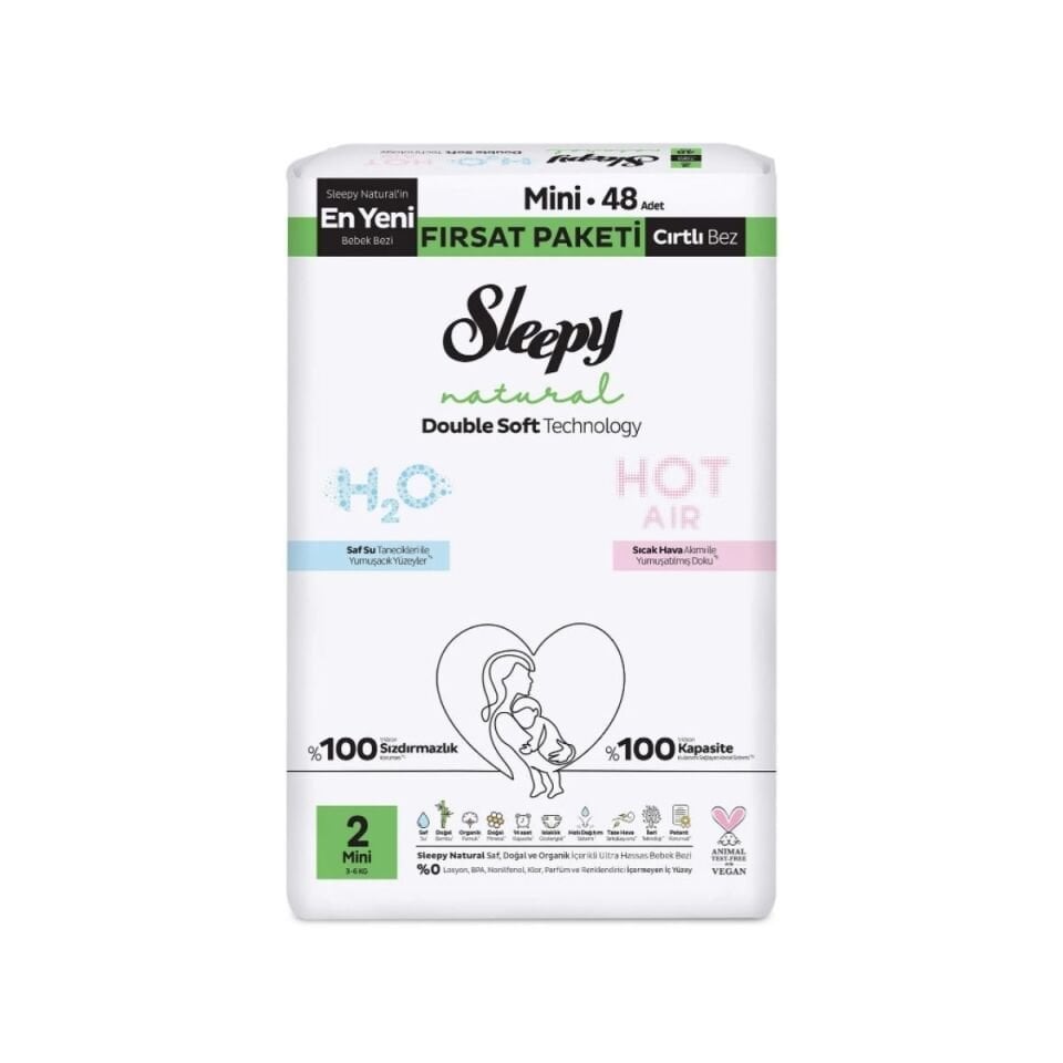Sleepy Natural Double Soft 2 Numara Mini 48li