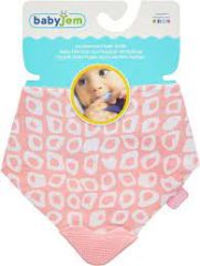 Babyjem Diş Kaşıyıcılı Poplin Fular Önlük Pembe Kareli