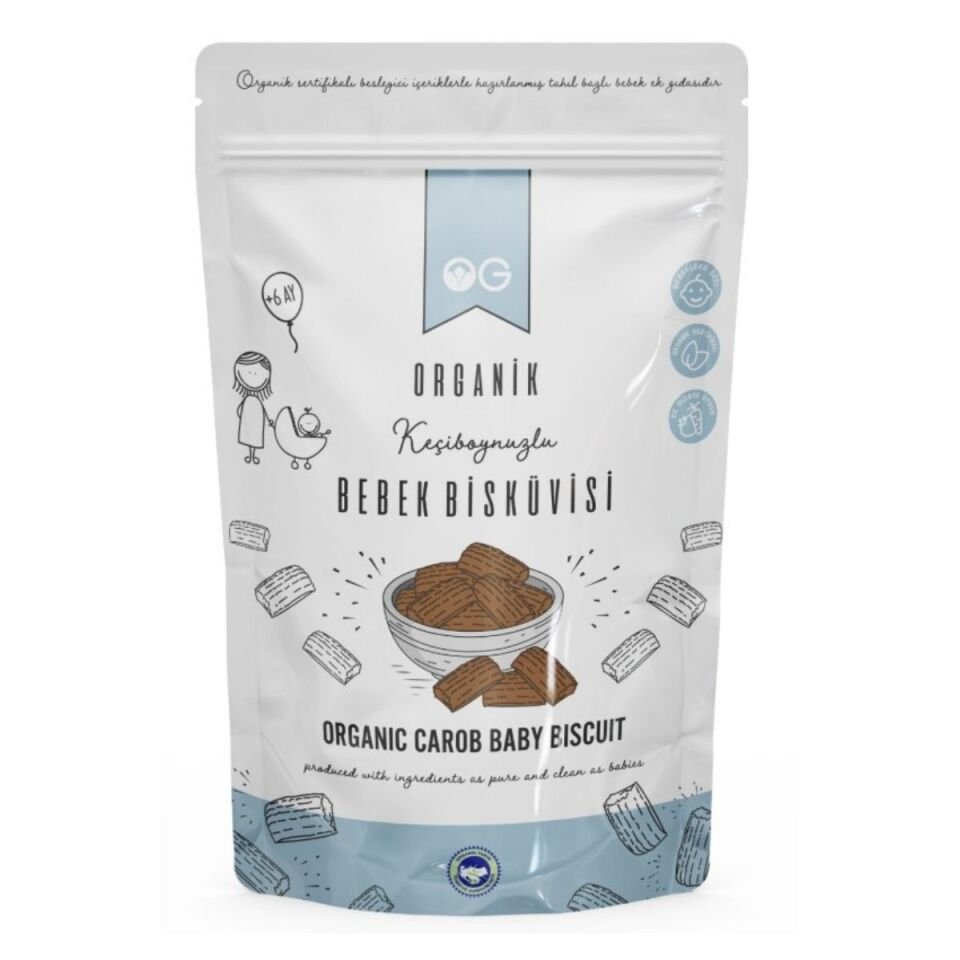 OG Natural Organik Keçiboynuzlu Bebek Bisküvisi 150Gr+6 Ay