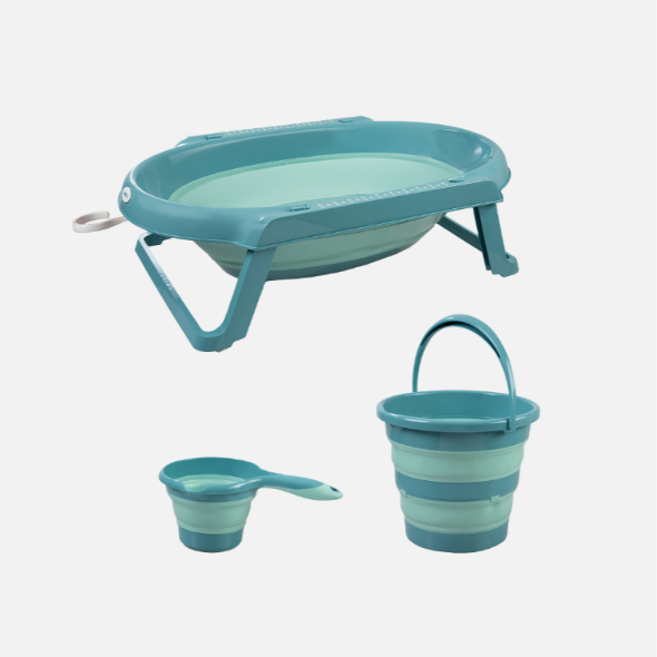 Babyjem 765 Katlanır Banyo 3'lü Set Turkuaz