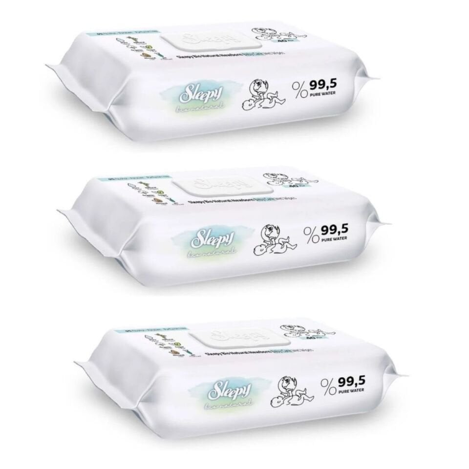 Sleepy Islak Mendil Bio Natural 3x40