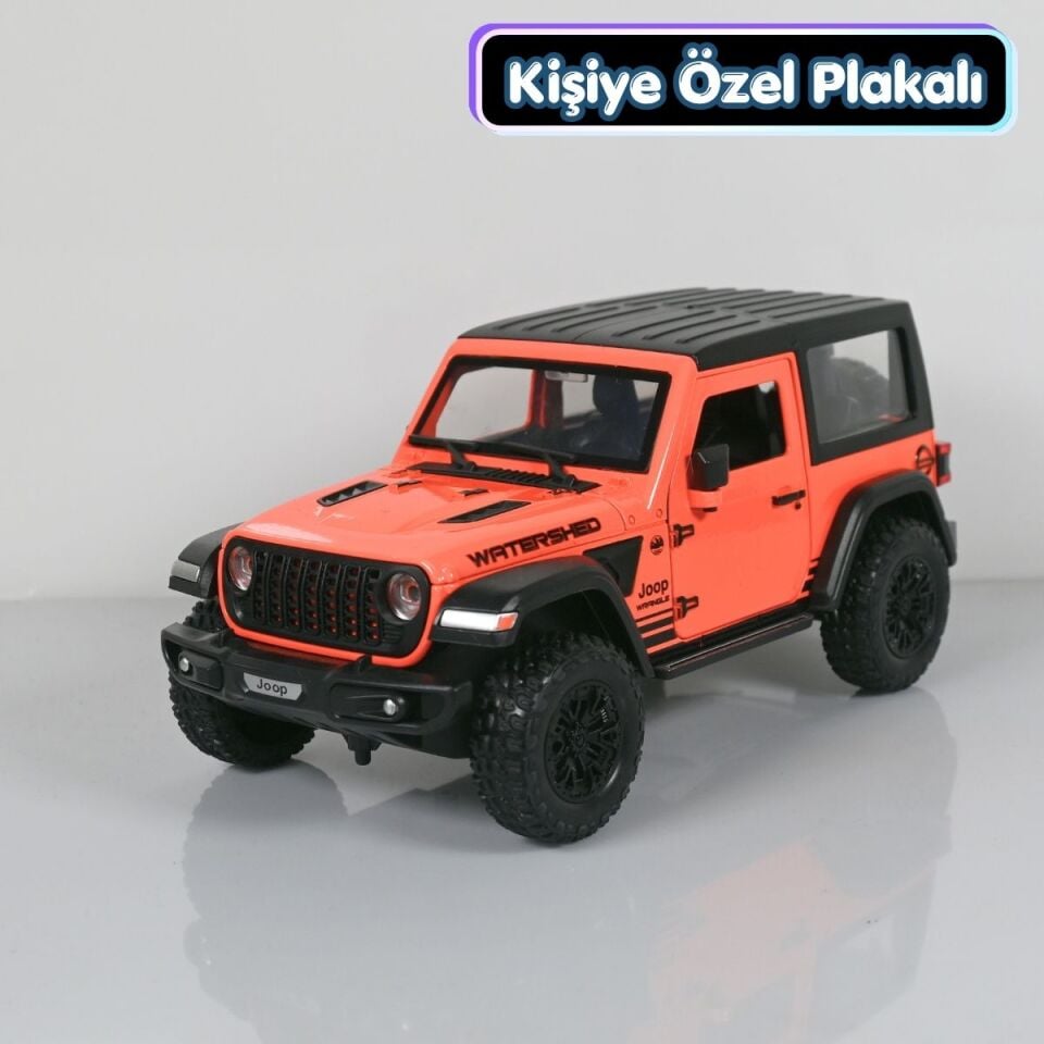 Sesli Işıklı Jeep Wrangle Metal Model Araba 1:24