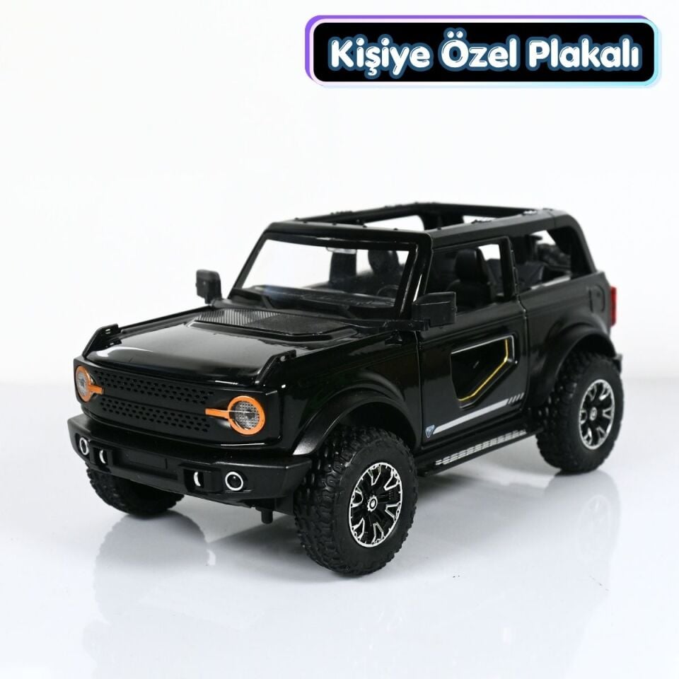 Sesli Işıklı Bronco Metal Model Araba 1:24