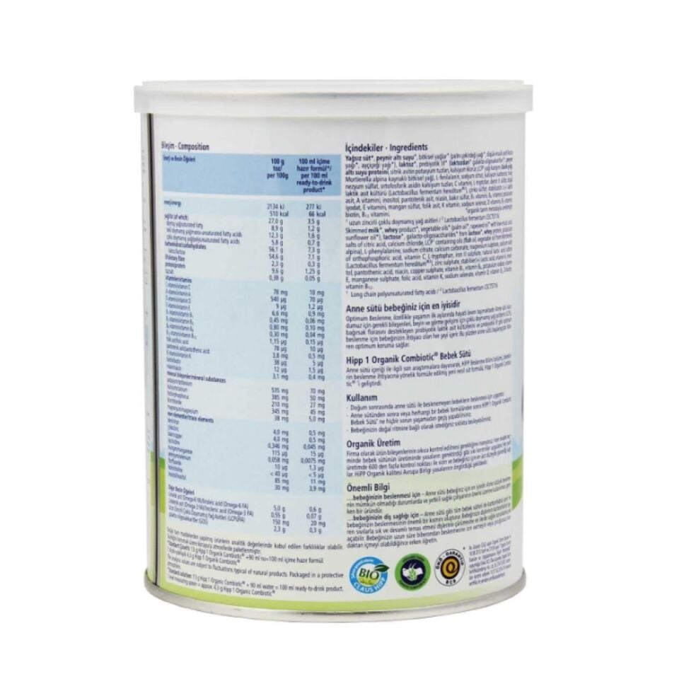 Hipp 1 Combiotic Bebek Sütü 350 gr