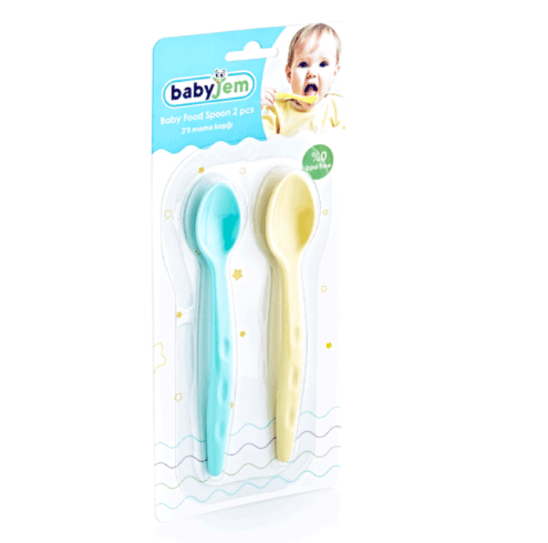BABYJEM 494 MAMA KAŞIĞI 2 Lİ YEŞİL -SARI 49407