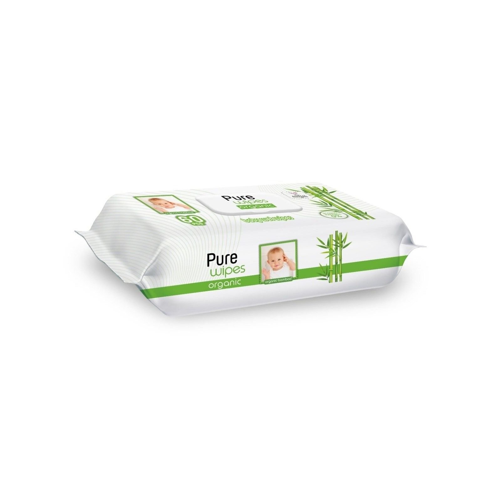 Pure Baby Organic Bambu Islak Mendil 60'lı