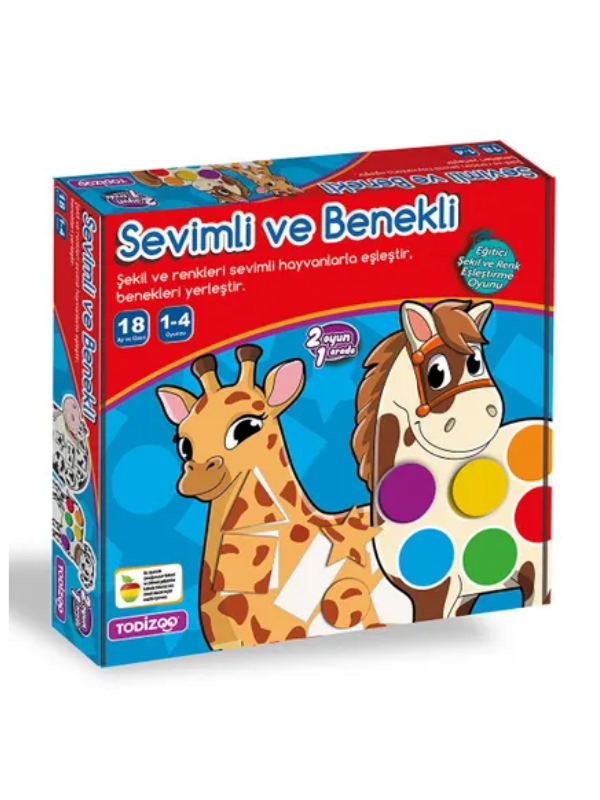 Todizoo 83903 Sevimli ve Benekli - Eğitici Şekil ve Renk Eşleştirme Oyunu