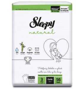Sleepy Natural Cırtlı Bebek Bezi 3 (Midi) Beden-56 Adet